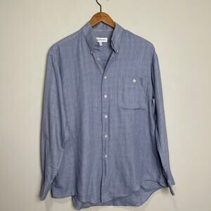 YSL Yves Saint Laurent Patterned Button Down Long Sleeve Collared Shirt L